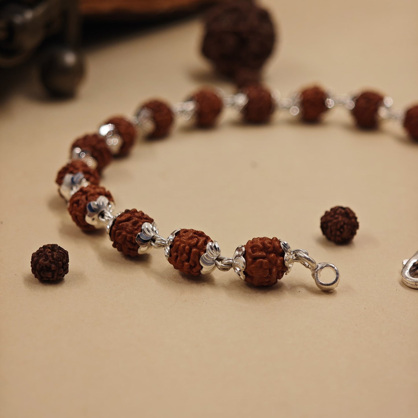 925 Silver Rudraksha Bracelet