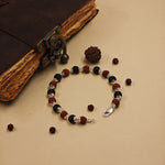 Load image into Gallery viewer, 925 Silver Rudraksha & Karanguli Bracelet