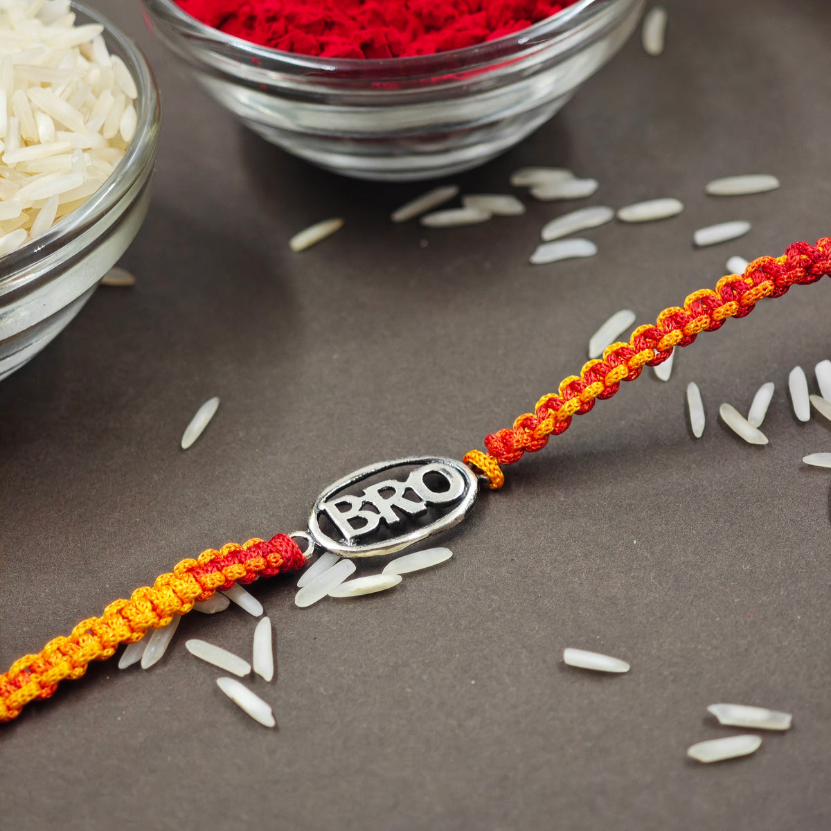 Bro silver rakhi