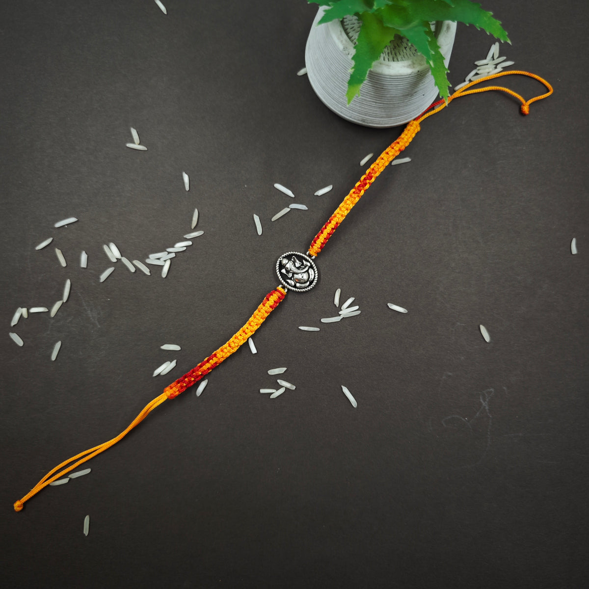 Ganesh silver rakhi 2