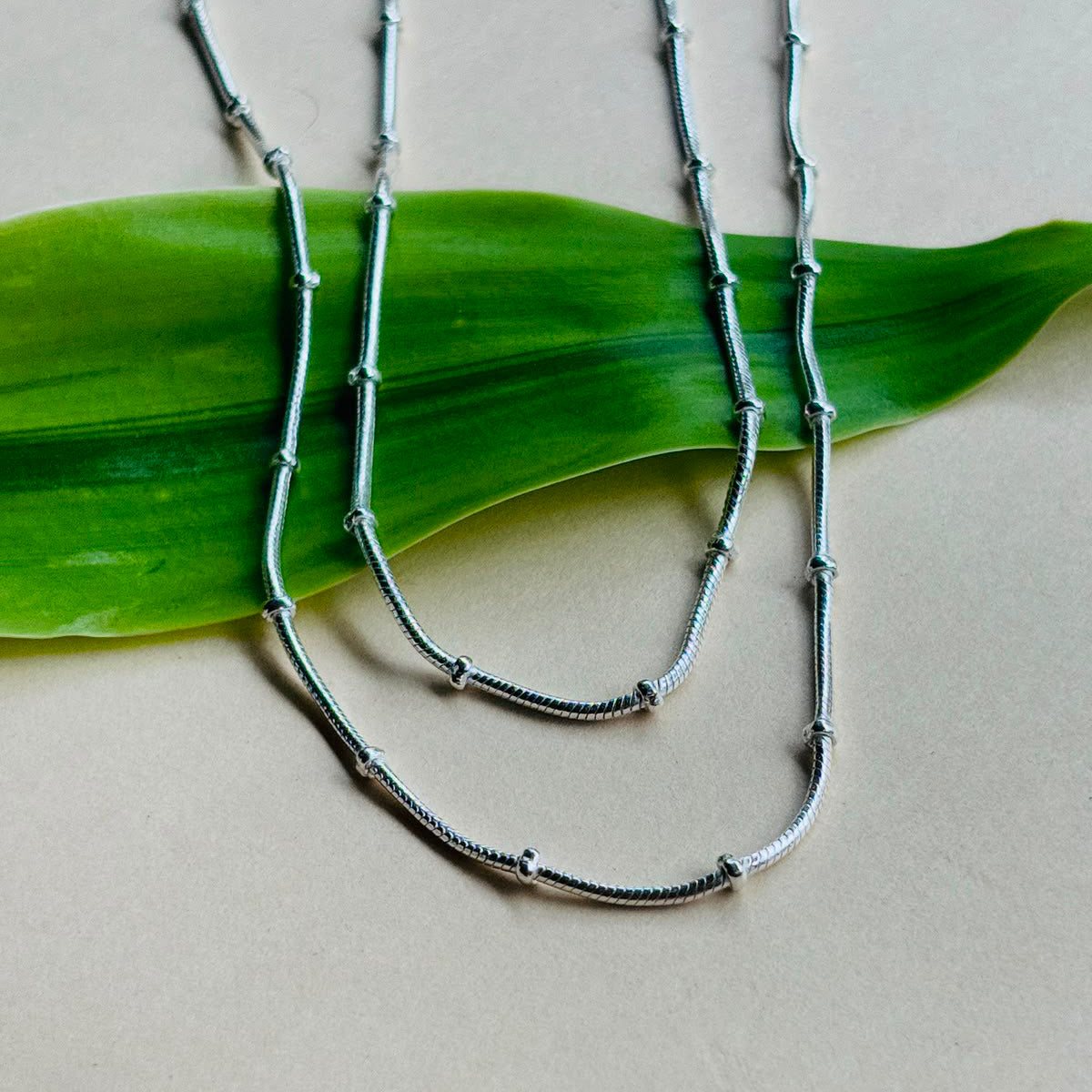 Snake chain beads anklet
