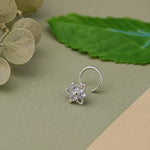 Load image into Gallery viewer, Three stone Silver Nose Ring