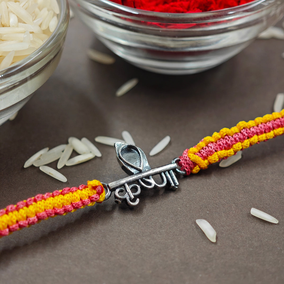 Krishna silver rakhi