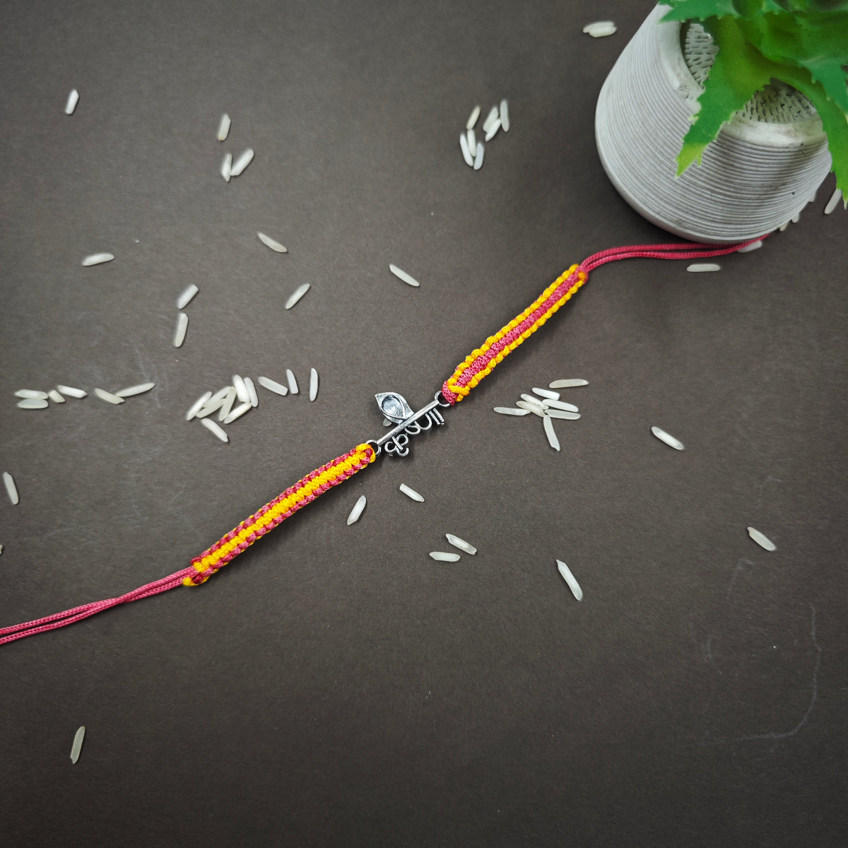 Krishna silver rakhi