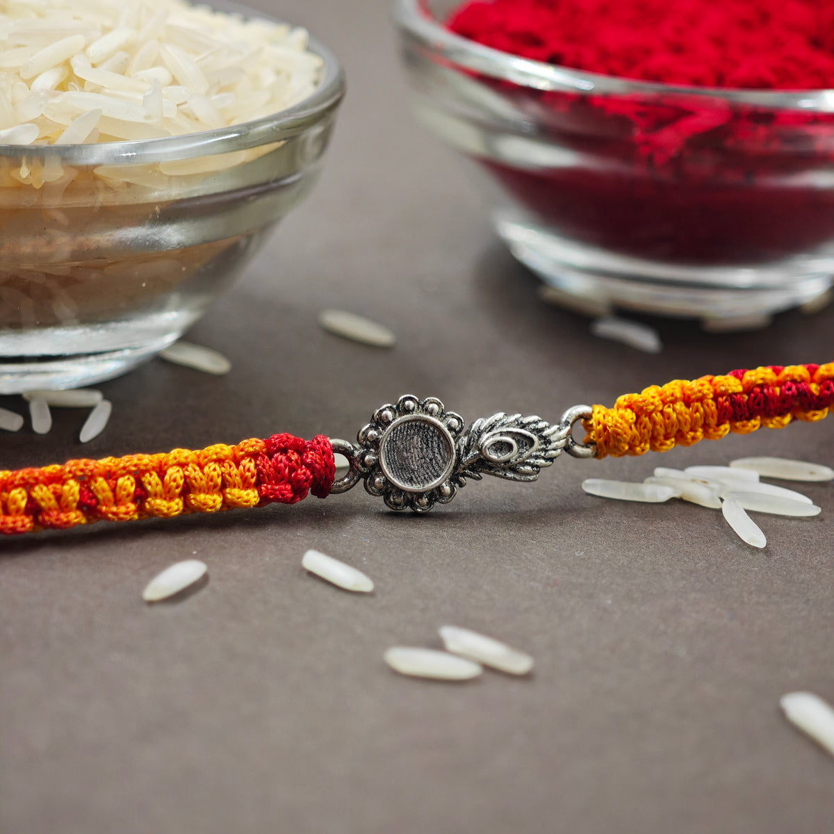 Krishna silver rakhi 2