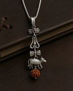 Load image into Gallery viewer, Shiv Rudrakash silver pendant