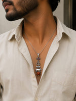 Load image into Gallery viewer, Shiv Rudrakash silver pendant