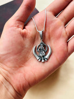 Load image into Gallery viewer, Waheguru silver pendant