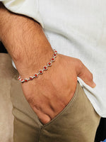Load image into Gallery viewer, Silver Rudraksha Circle Bracelet