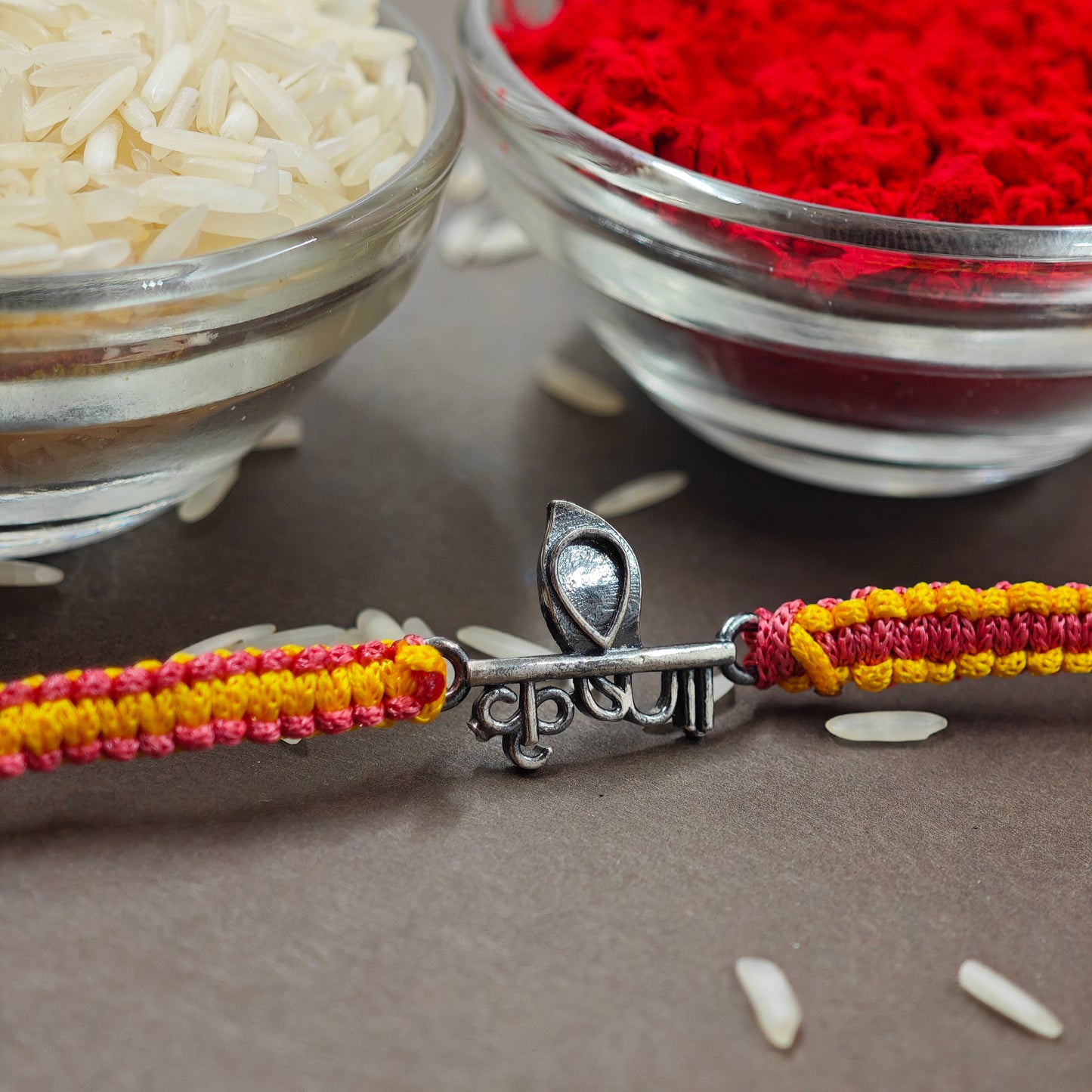 Krishna Silver Rakhi