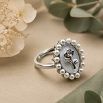 Load image into Gallery viewer, Silver Rose Ring