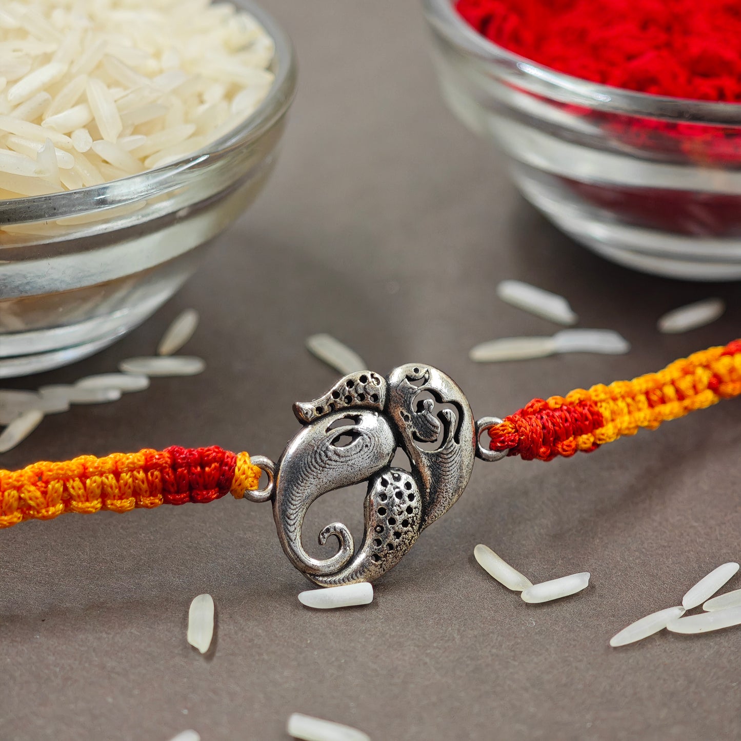 Ganesh Silver Rakhi