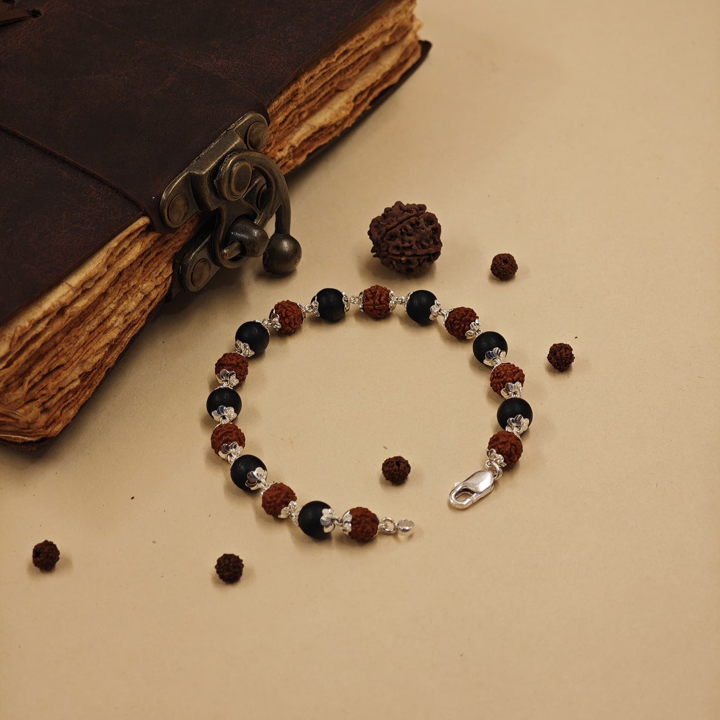 925 Silver Rudraksha Bracelet (Copy)k1
