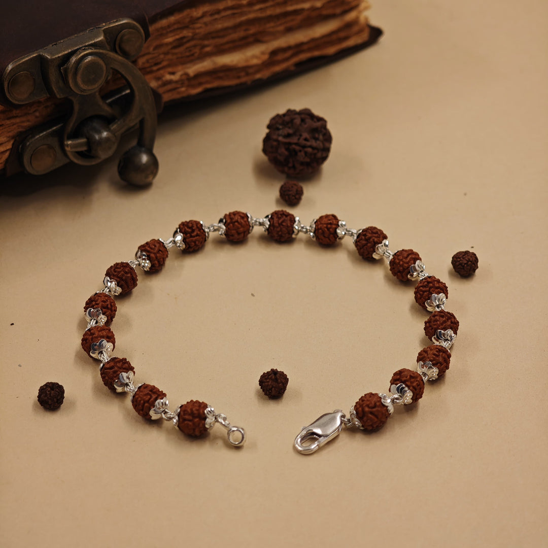 925 Silver Rudraksha Bracelet
