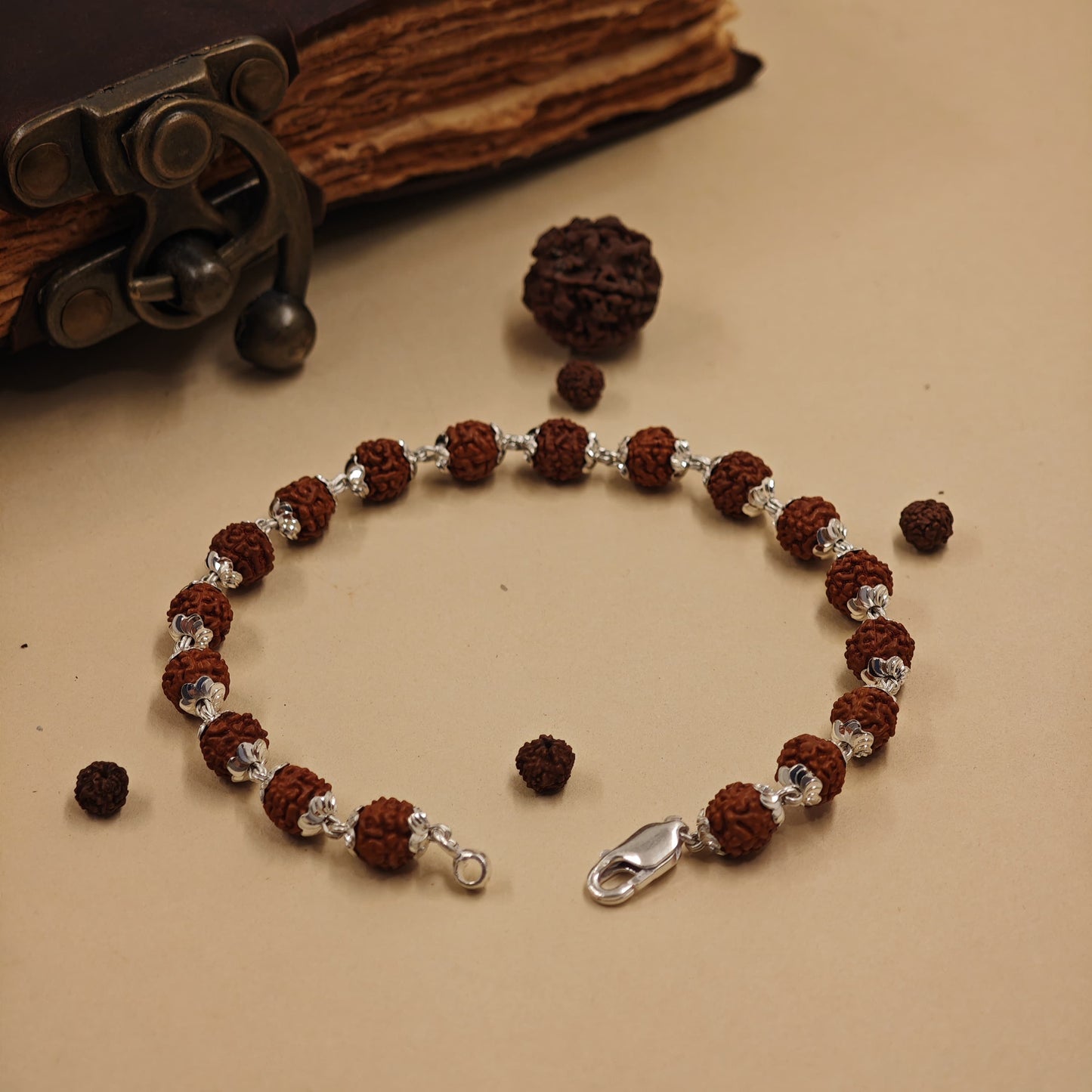 925 Silver Rudraksha Bracelet