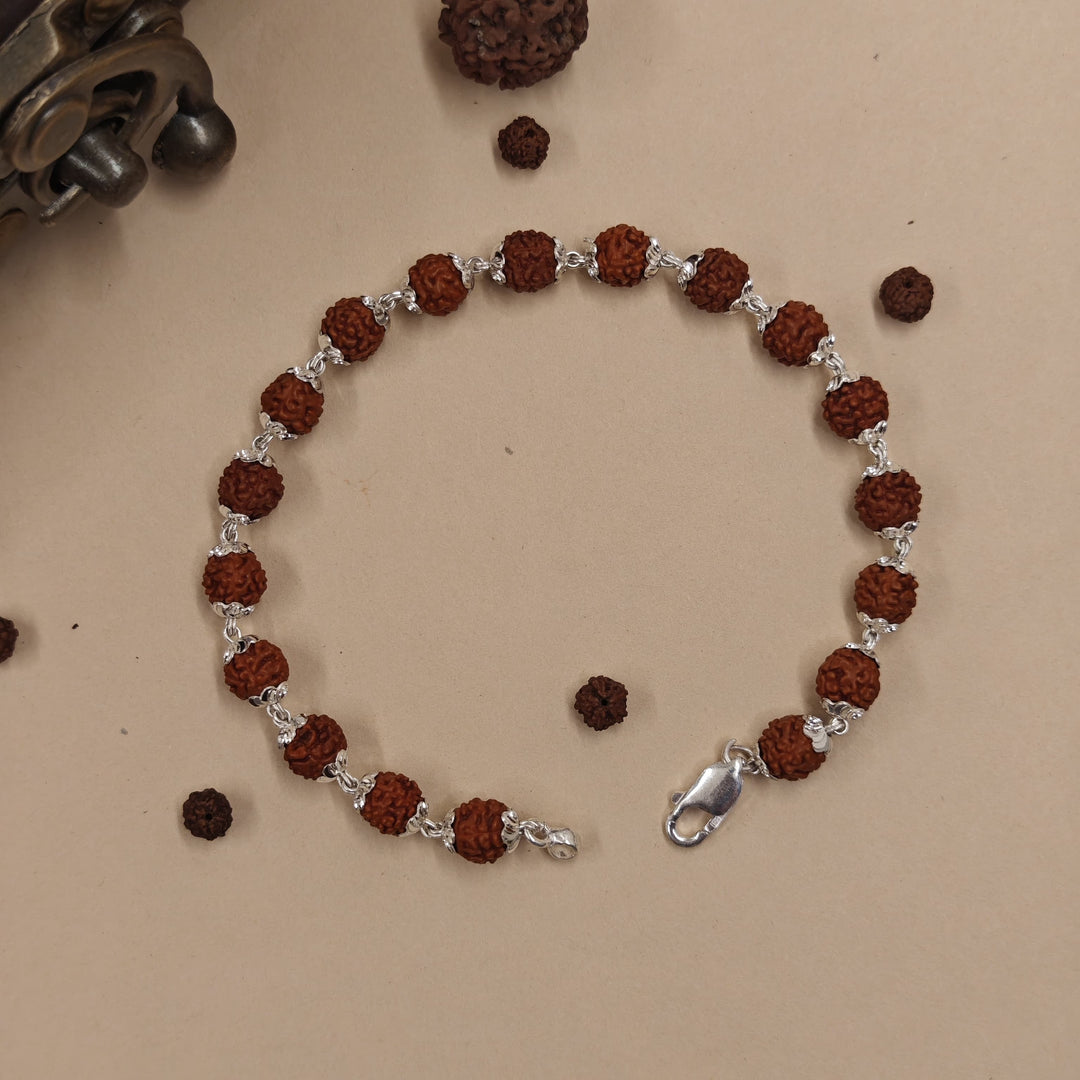 925 Silver Rudraksha Bracelet