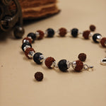 Load image into Gallery viewer, 925 Silver Rudraksha &amp; Karanguli Bracelet
