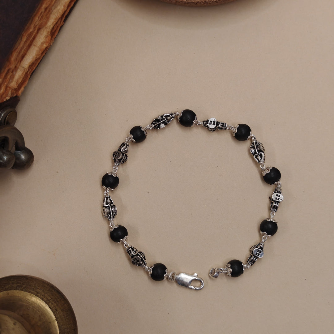 925 Silver Trishul Karanguli Bracelet