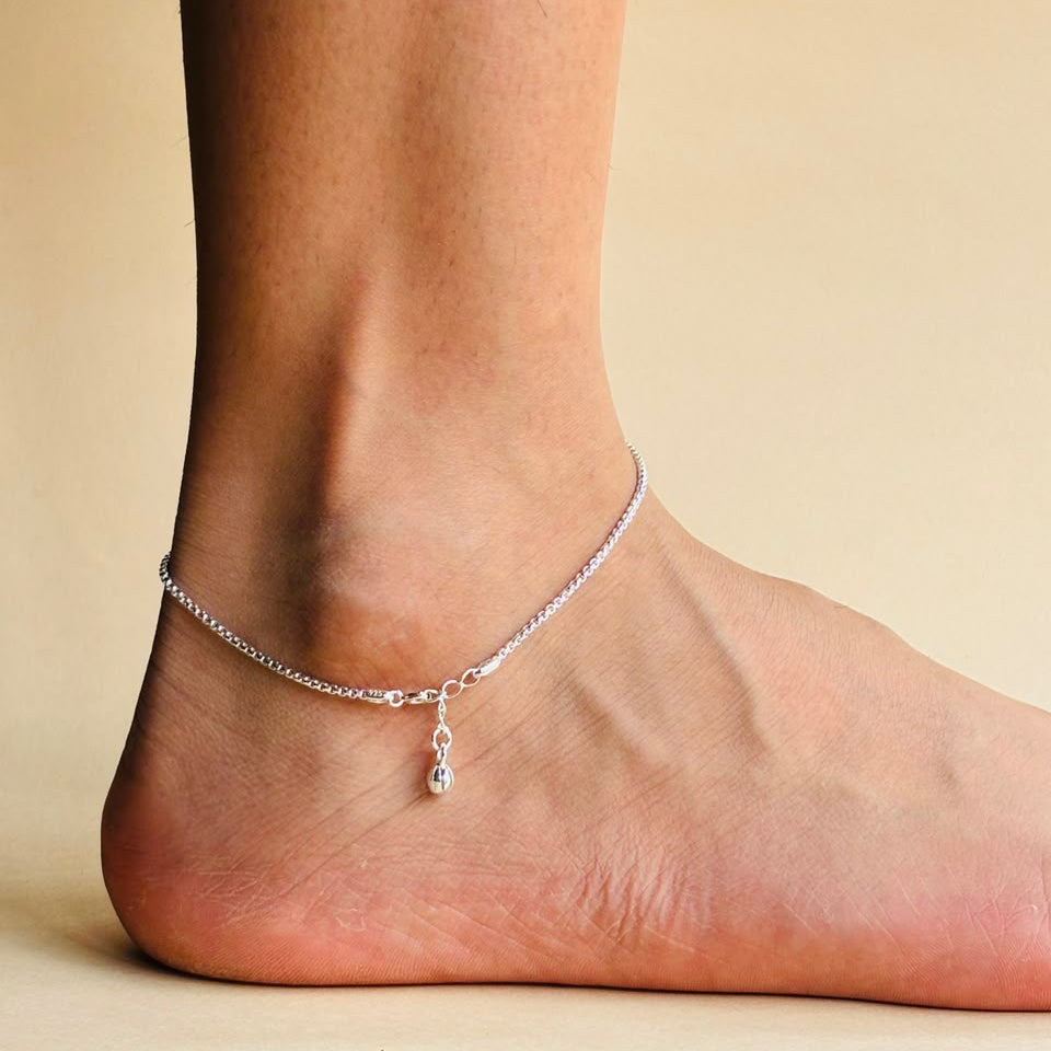 Box chain anklet