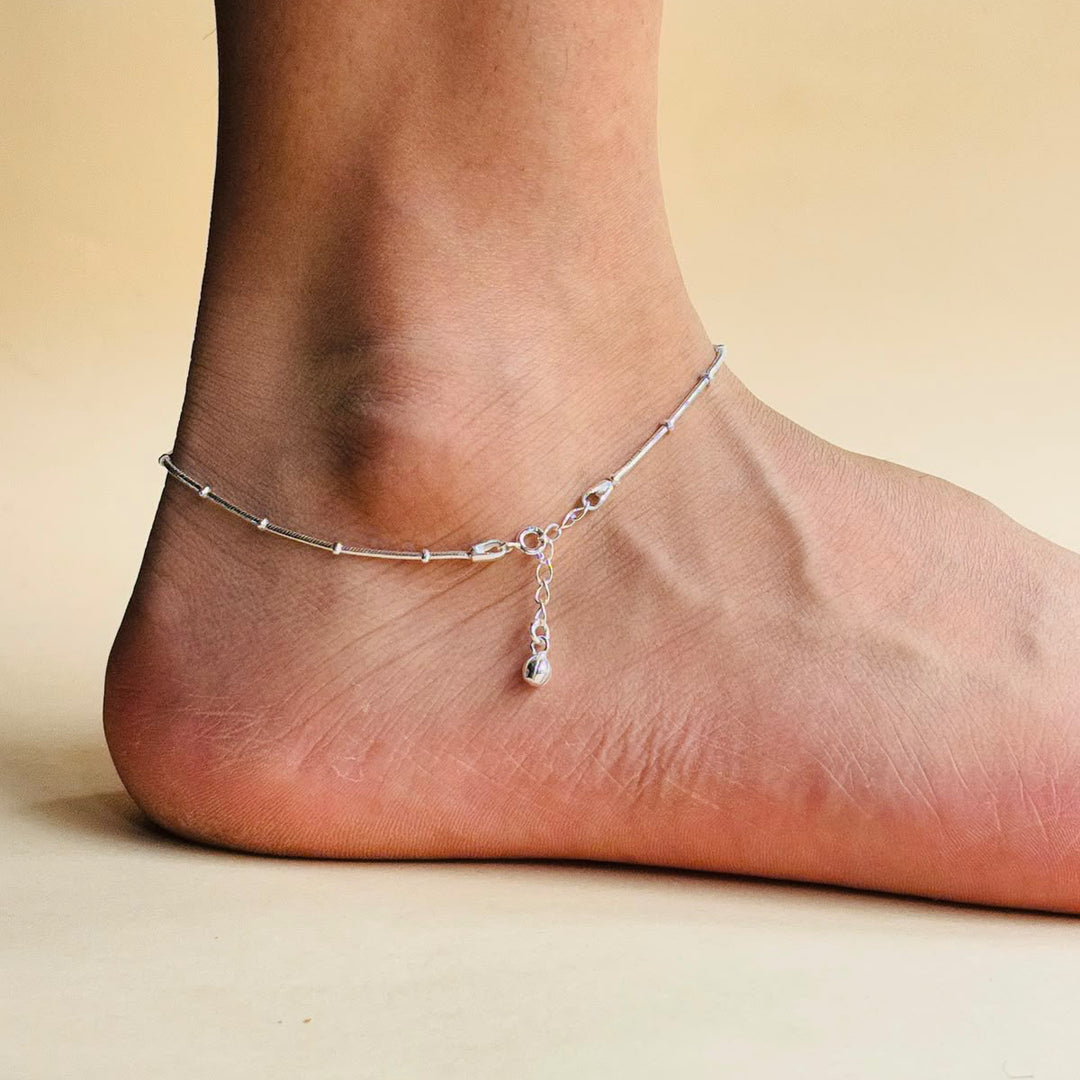 Snake chain beads anklet