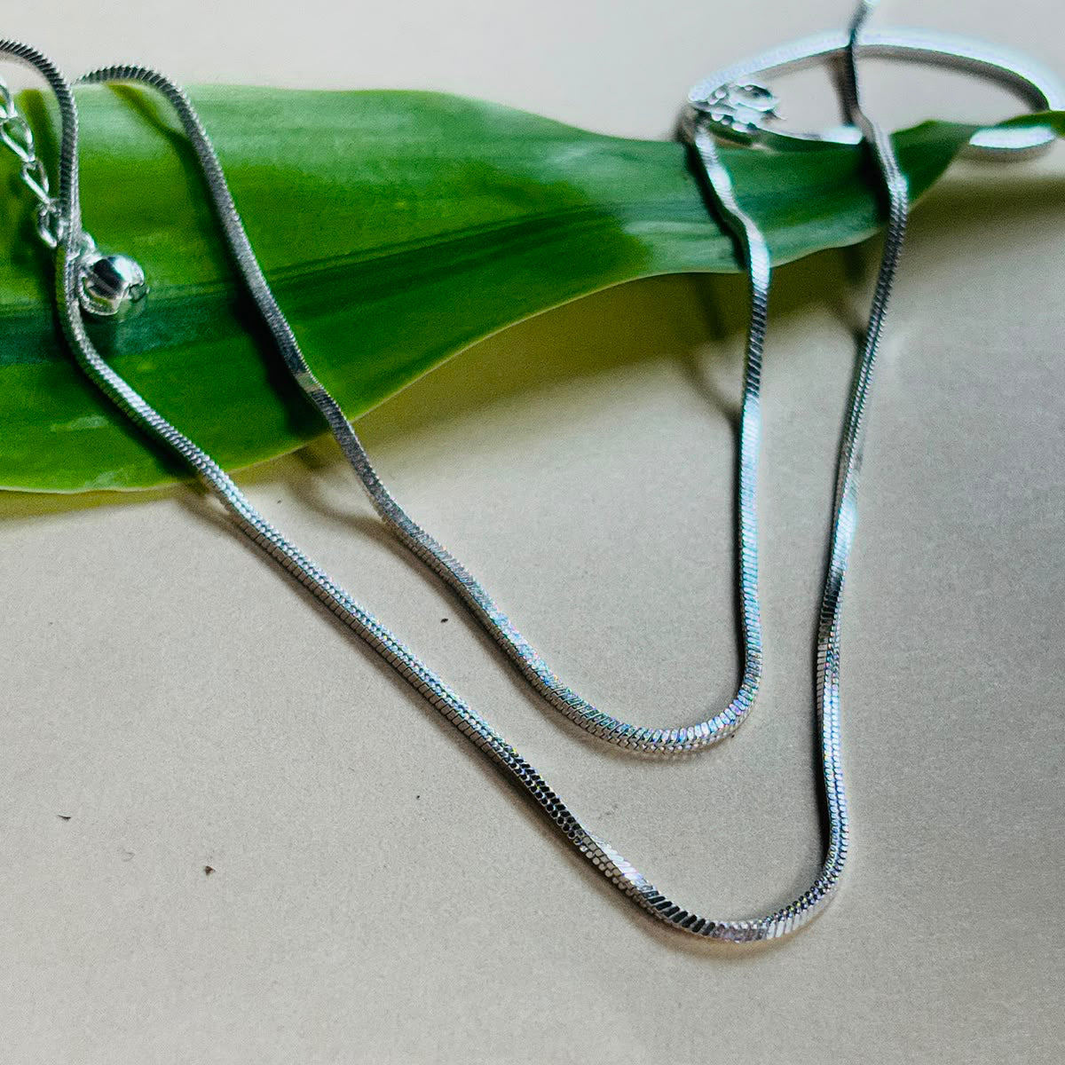 Square chain anklet