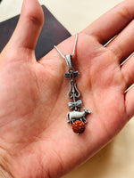 Load image into Gallery viewer, Shiv Rudrakash silver pendant
