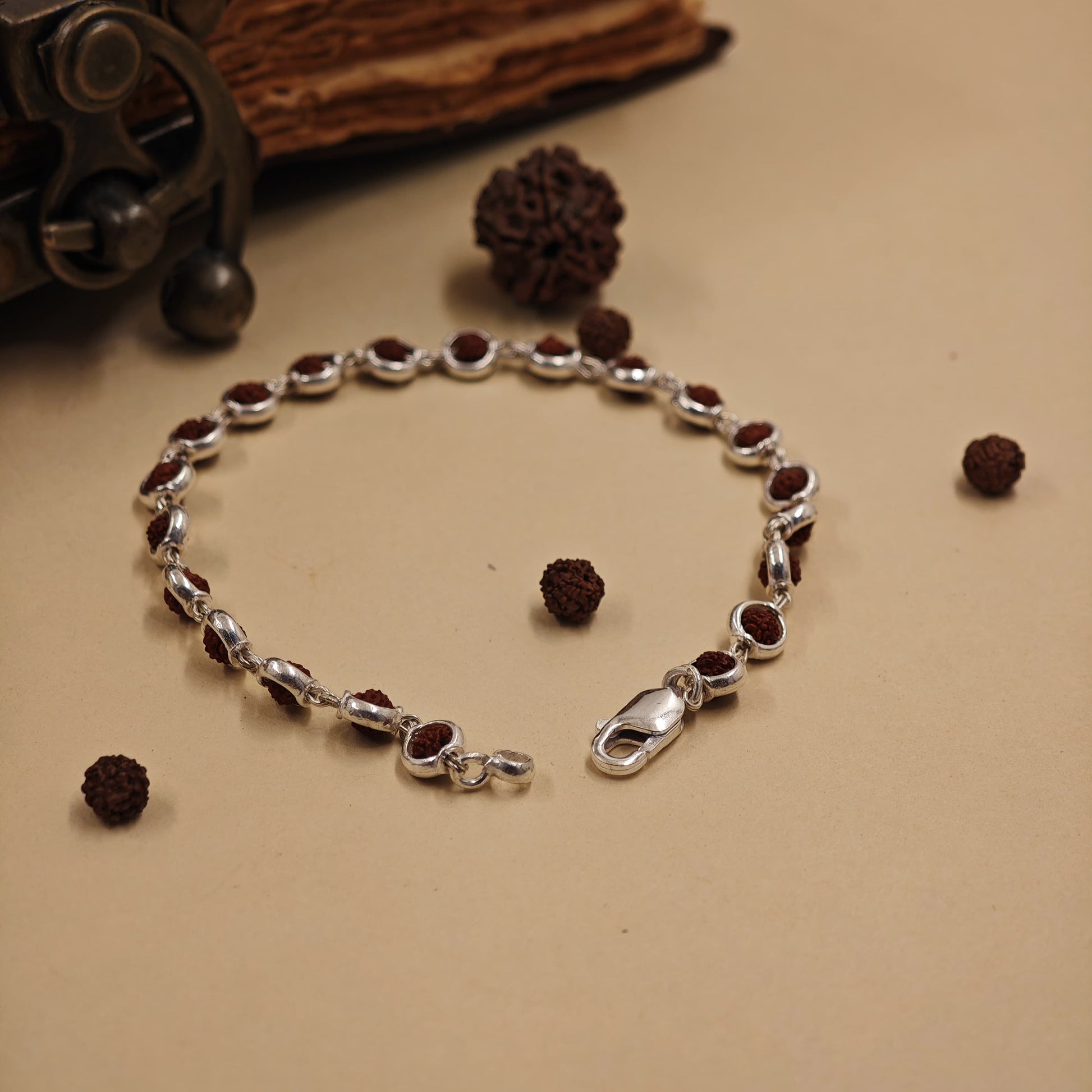Silver Rudraksha bracelet 