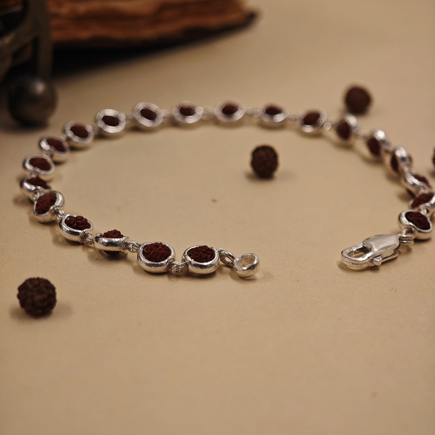 Silver Rudraksha bracelet 