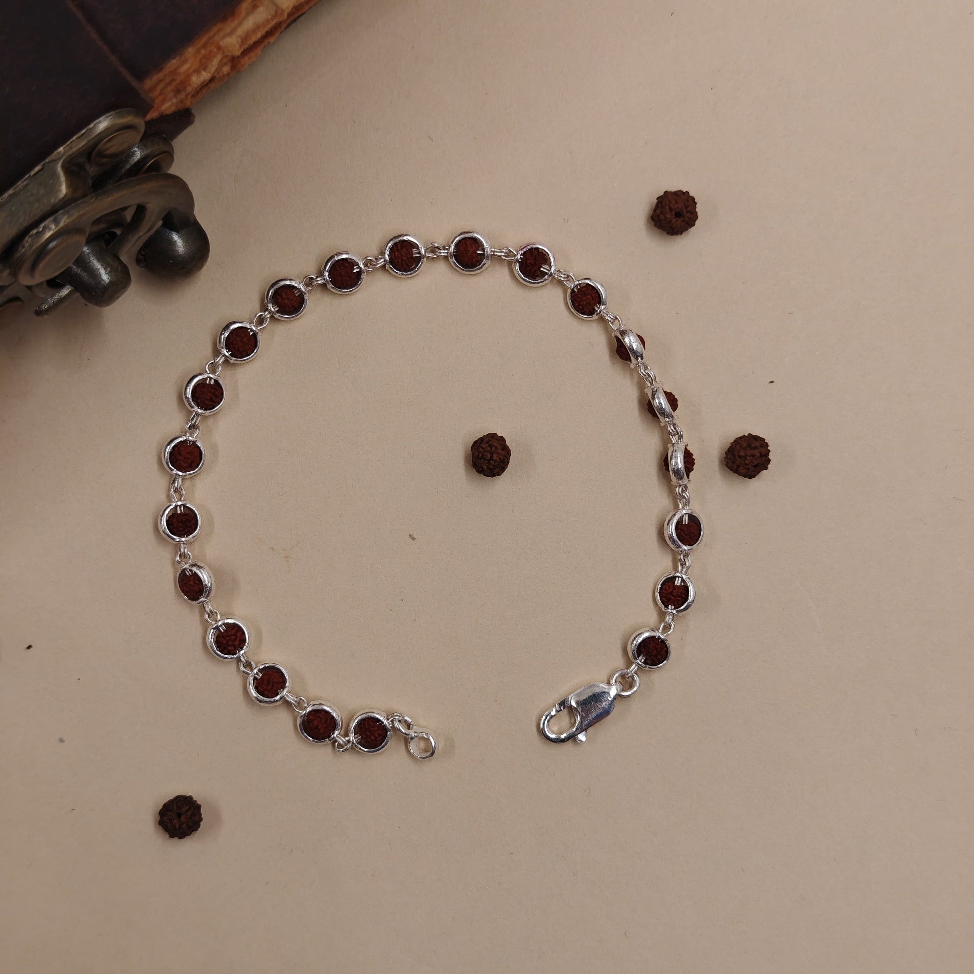 Silver Rudraksha bracelet 