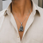 Load image into Gallery viewer, Silver Murugan Pendant with Vel in Hand Design
