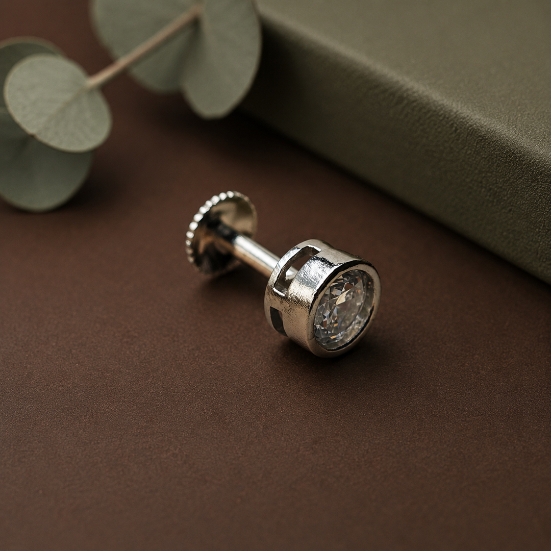925 Sterling Silver Solitaire CZ Stud